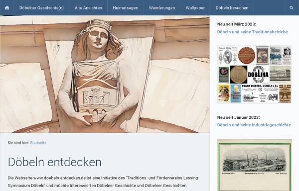 Vorschau von www.doebeln-entdecken.de, Entdeckungen im 1000-jährigen Döbeln: Aufsätze zur Stadtgeschichte