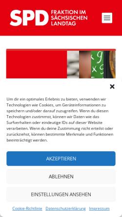 Vorschau der mobilen Webseite www.spd-fraktion-sachsen.de, SPD-Fraktion Sachsen