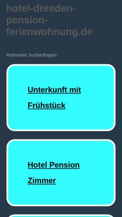 Vorschau der mobilen Webseite www.hotel-dresden-pension-ferienwohnung.de, Elbresidenz Birkwitz