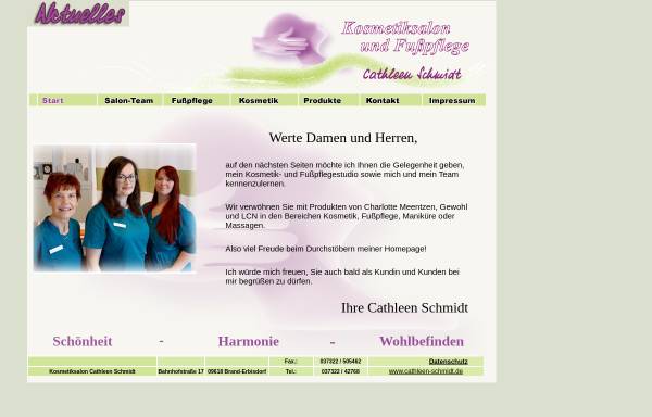 Vorschau von www.cathleen-schmidt.de, Kosmetiksalon Cathleen Schmidt