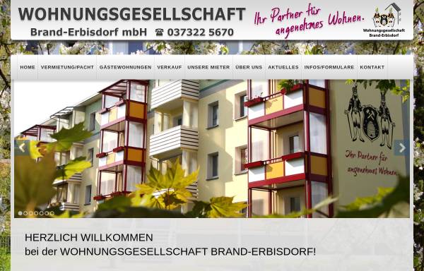 Vorschau von www.wohnungsgesellschaft-brand-erbisdorf.de, Wohnungsgesellschaft Brand-Erbisdorf mbH