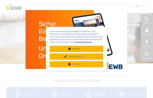 Vorschau von www.ewbautzen.de, EWB - Energie- und Wasserwerke Bautzen GmbH