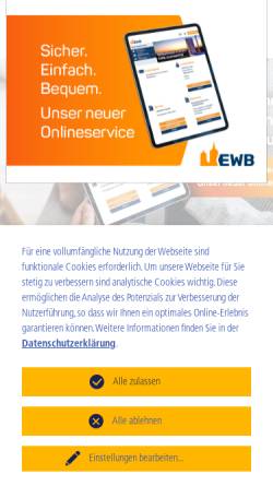 Vorschau der mobilen Webseite www.ewbautzen.de, EWB - Energie- und Wasserwerke Bautzen GmbH