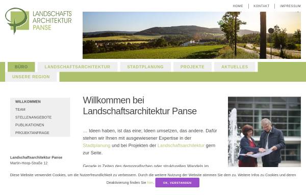 Vorschau von www.la-panse.de, Landschaftsarchitektur Panse - Generalplaner
