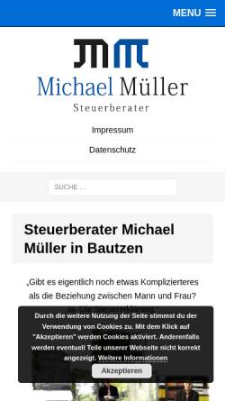 Vorschau der mobilen Webseite stb-michael-mueller.de, Michael Müller - Steuerberater