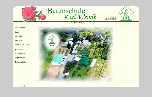 Vorschau von www.baumschule-wendt.de, Baumschule Karl Wendt