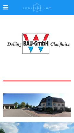 Vorschau der mobilen Webseite www.dellingbau.de, Delling Bau GmbH Claußnitz