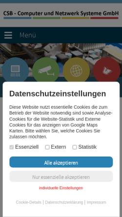 Vorschau der mobilen Webseite www.compnetservice.de, CompNet Service Boitz