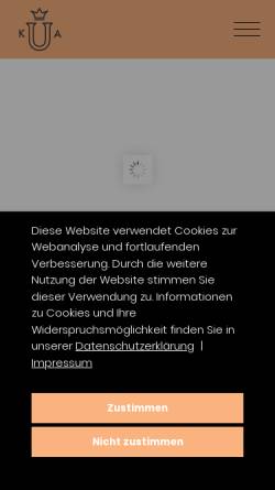 Vorschau der mobilen Webseite www.geigenbogen-uebel.de, Bogenmachermeister Klaus Uebel