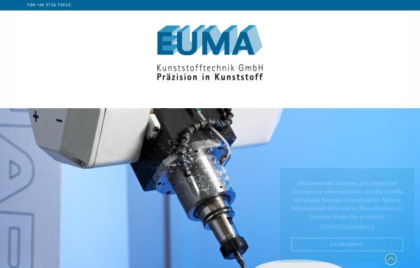 Vorschau von www.euma-kunststofftechnik.de, EUMA - Eulitz/Mandel-Kunststofftechnik Flöha GbR