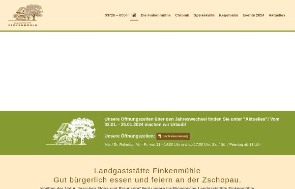 Vorschau von www.finkenmuehle-floeha.de, Landgasthof Finkenmühle