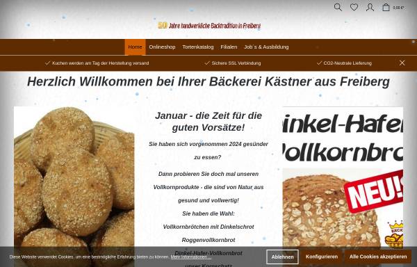 Vorschau von www.baeckereikaestner.de, Bäckerei Kästner