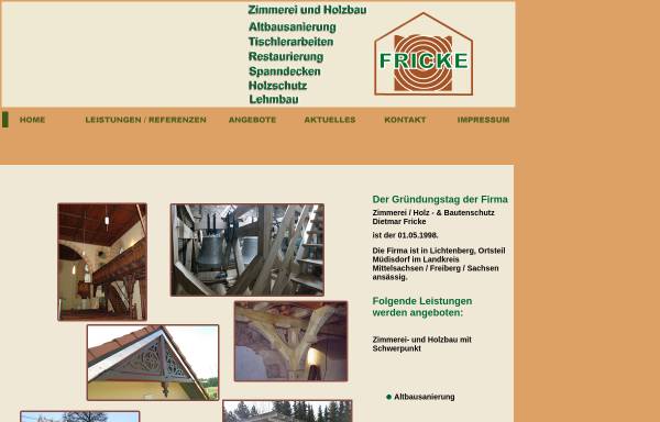 Vorschau von www.zimmerei-fricke.com, Zimmerei-Fricke