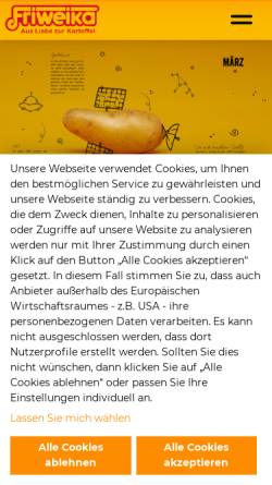 Vorschau der mobilen Webseite friweika.de, Friweika e.G.