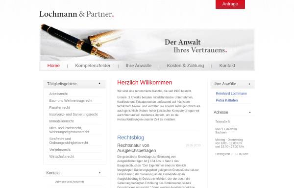 Vorschau von www.anwalt-glauchau.de, Rechtsanwälte Lochmann und Partner