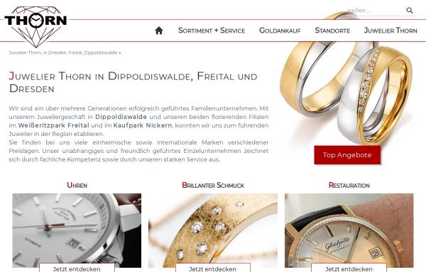 Vorschau von www.uhren-thorn.de, Uhren und Schmuck Thorn