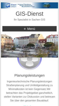 Vorschau der mobilen Webseite gis-dienst.de, GIS-Dienst GmbH