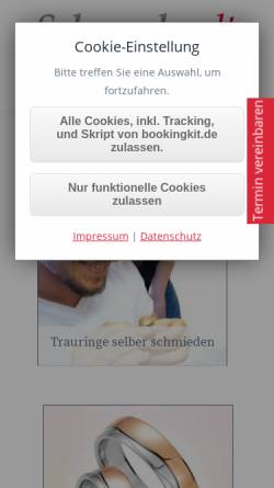 Vorschau der mobilen Webseite www.schmuck-welt.com, Goldschmiedemeisterin Sofia Thiele