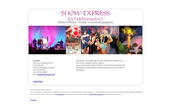 Vorschau von www.show-express.de, Show-Express Entertainment