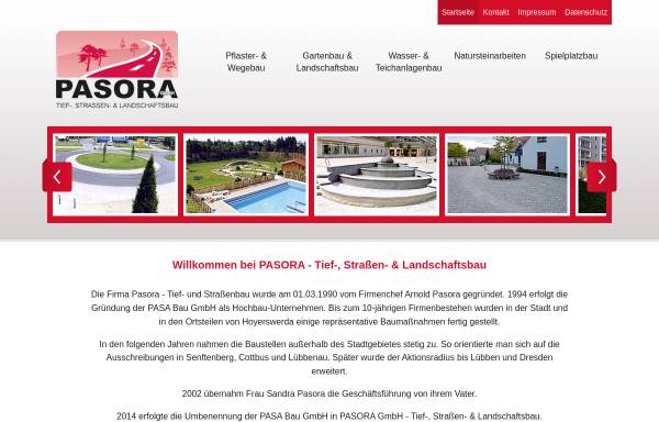 Vorschau von www.pasora-bau.de, Bauunternehmen Pasora Bau