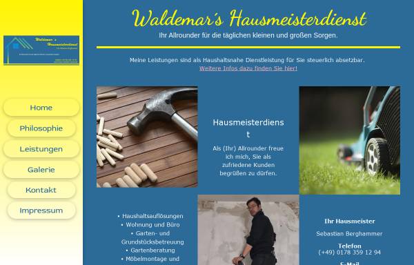 Vorschau von www.haus-meister-jonas.de, Waldemar´s Hausmeisterdienst