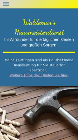 Vorschau der mobilen Webseite www.haus-meister-jonas.de, Waldemar´s Hausmeisterdienst