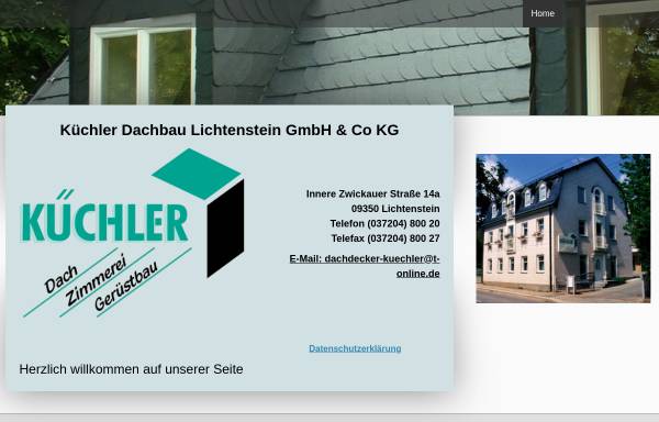 Vorschau von www.dachdecker-kuechler.de, Firma Küchler GmbH