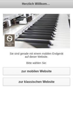 Vorschau der mobilen Webseite www.orgelstudio.de, Orgelstudio Armin Schmidt