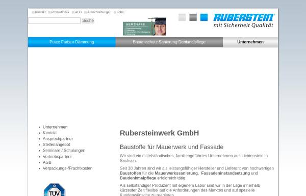 Vorschau von www.ruberstein.de, Rubersteinwerk GmbH
