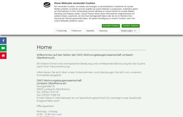 Vorschau von www.gwg-lio.de, Gemeinnützige Wohnungsbau Genossenschaft e.G.