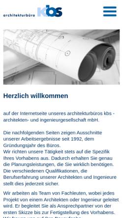 Vorschau der mobilen Webseite www.architekturbuero-kbs.de, architekturbüro kbs