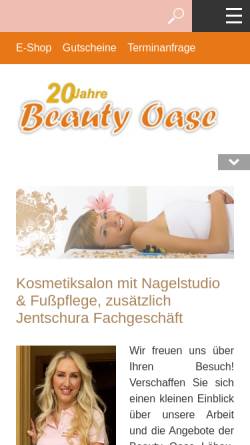 Vorschau der mobilen Webseite www.beautyoase-loebau.de, Beauty Oase