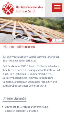 Vorschau der mobilen Webseite www.dachdecker-seibt.de, Dachdecker Seibt