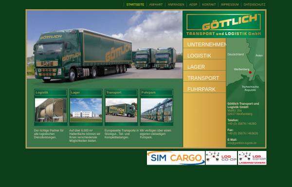 Vorschau von www.goettlich-logistik.de, Göttlich Transport und Logistik GmbH