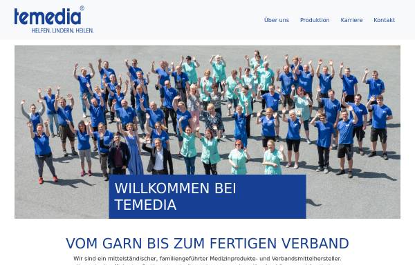 Vorschau von www.temedia.de, Temedia Werke textiler und medizinischer Artikel GmbH