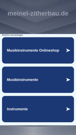 Vorschau der mobilen Webseite www.meinel-zitherbau.de, Zithern- und Gitarrenbau Ulrike Meinel