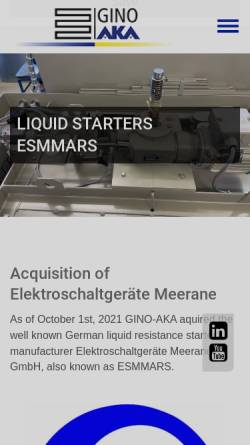 Vorschau der mobilen Webseite www.esmmars.de, Elektroschaltgeräte Meerane GmbH