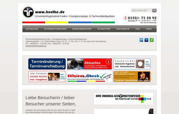 Vorschau von www.bsm-kuntke.de, Bezirksschornsteinfegermeister Kuntke Meissen