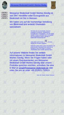 Vorschau der mobilen Webseite www.meissener-bleikristall.de, Meissener Bleikristall GmbH