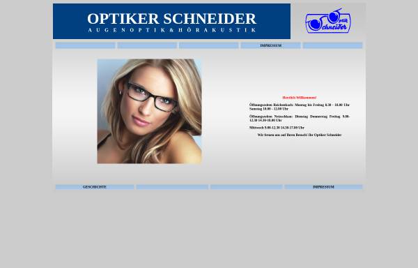 Vorschau von www.optikerschneider.de, Optiker Schneider