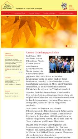 Vorschau der mobilen Webseite www.pflegedienst-kramer.de, Nicole Kramer - Betreutes Wohnen