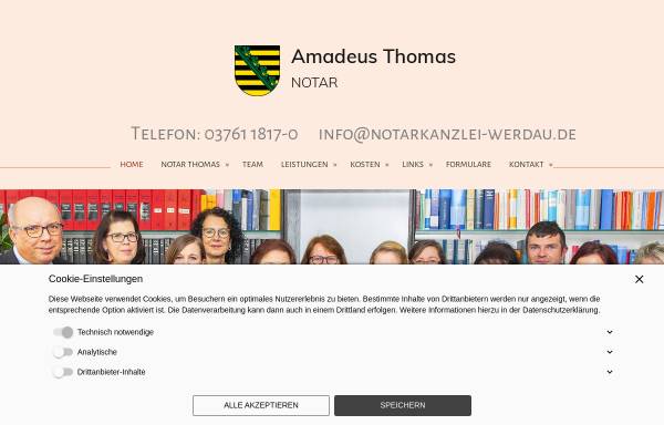 Vorschau von www.notarkanzlei-werdau.de, Notare A. Könitzer & A.Thomas