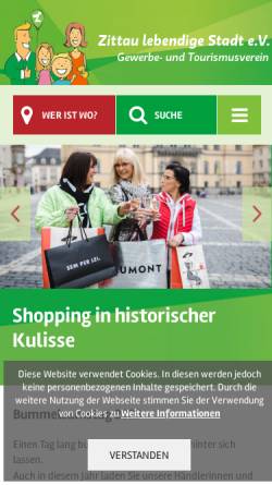 Vorschau der mobilen Webseite www.xyzittau.de, Werbegemeinschaft Zittau