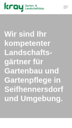 Vorschau der mobilen Webseite galabau-kray.de, Garten- und Landschaftsbau Kray