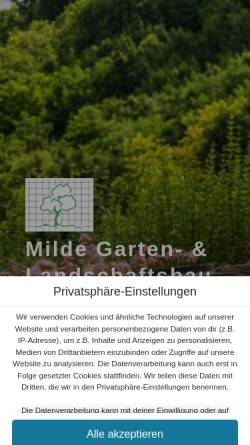 Vorschau der mobilen Webseite www.milde-galabau.de, Milde Garten- und Landschaftsbau