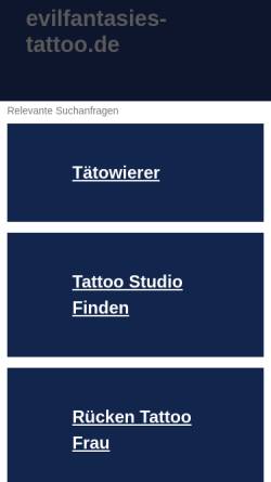Vorschau der mobilen Webseite www.evilfantasies-tattoo.de, Evil Fantasies Tattoos, Tom Lennert