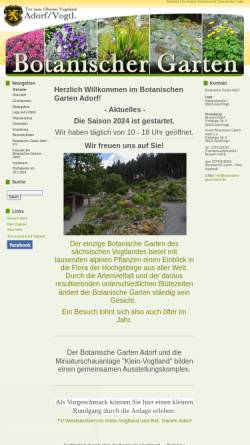 Vorschau der mobilen Webseite www.botanischer-garten-adorf.de, Offizielle Internetseite der Stadt Adorf im Vogtland