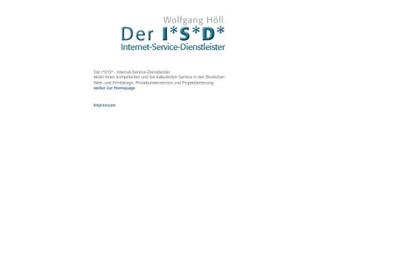 Vorschau von www.der-isd.de, ISD Internet-Service-Dienstleistungen Wolfgang Höll