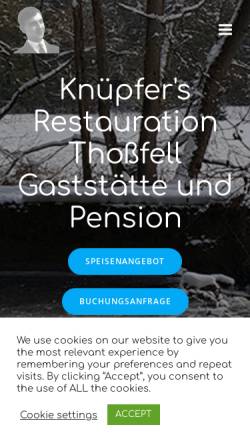 Vorschau der mobilen Webseite www.knuepfers-restauration.de, Knüpfers Restauration Thossfell