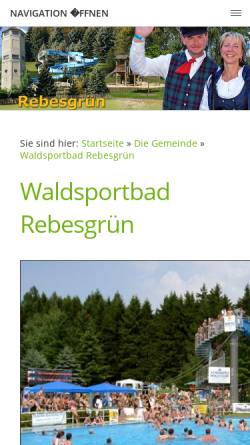 Vorschau der mobilen Webseite www.rebesgruen.de, Rebesgrün